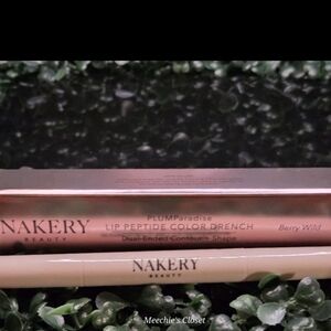 Nakery Beauty PLUMParadise Dual Ended Lip Peptide Color Drench Berry Wild NIB.